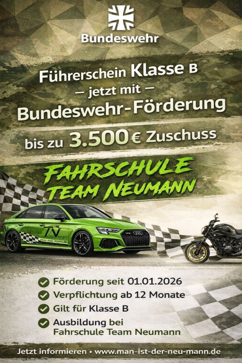 Bundeswehrförderung Führerschein B